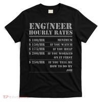 Engineer Hourly Rate Funny Engineering Mechanical Civil Gift T-Shirt thumb 0