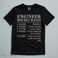 Engineer Hourly Rate Funny Engineering Mechanical Civil Gift T-Shirt thumb 5