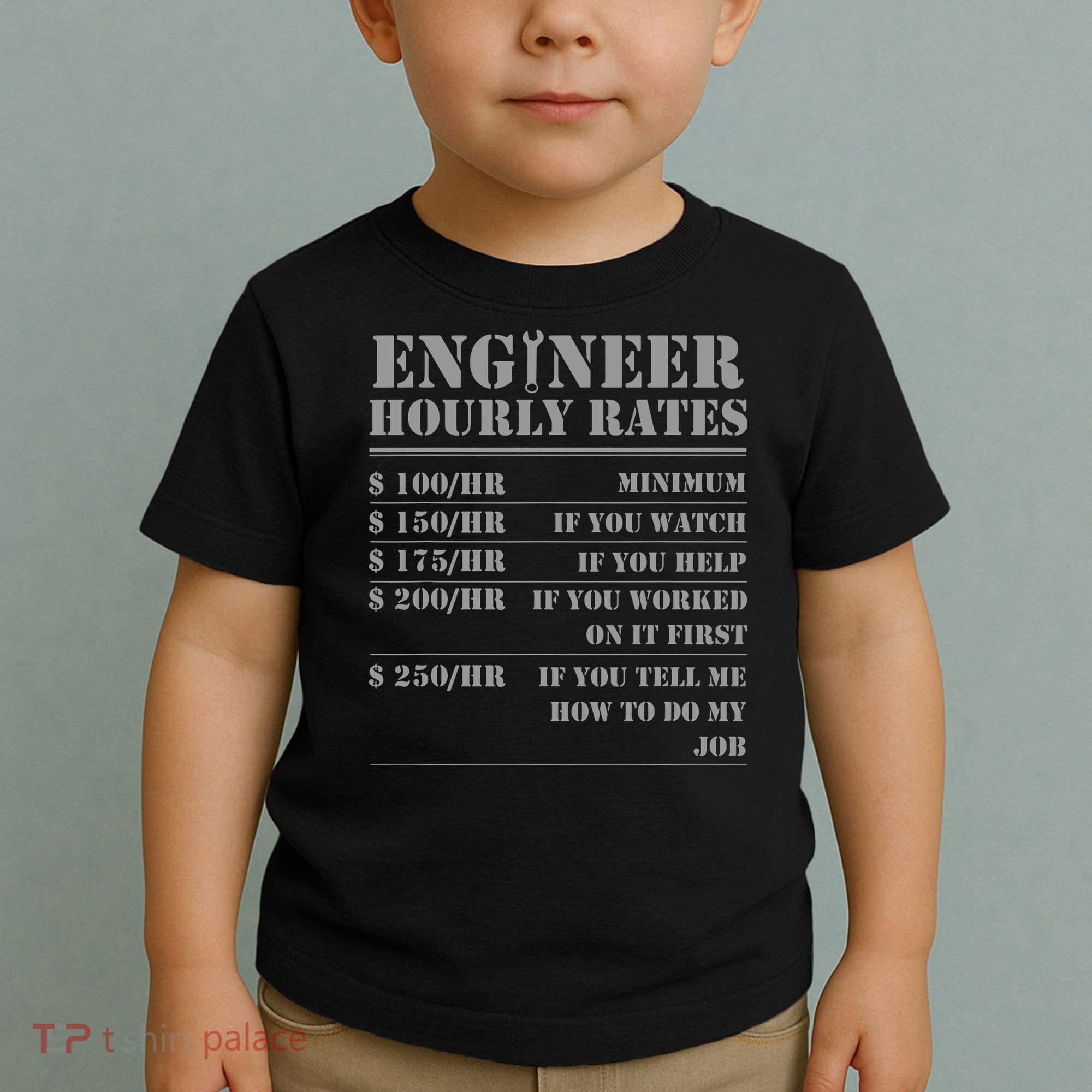 Engineer Hourly Rate Funny Engineering Mechanical Civil Gift Toddler T-Shirt