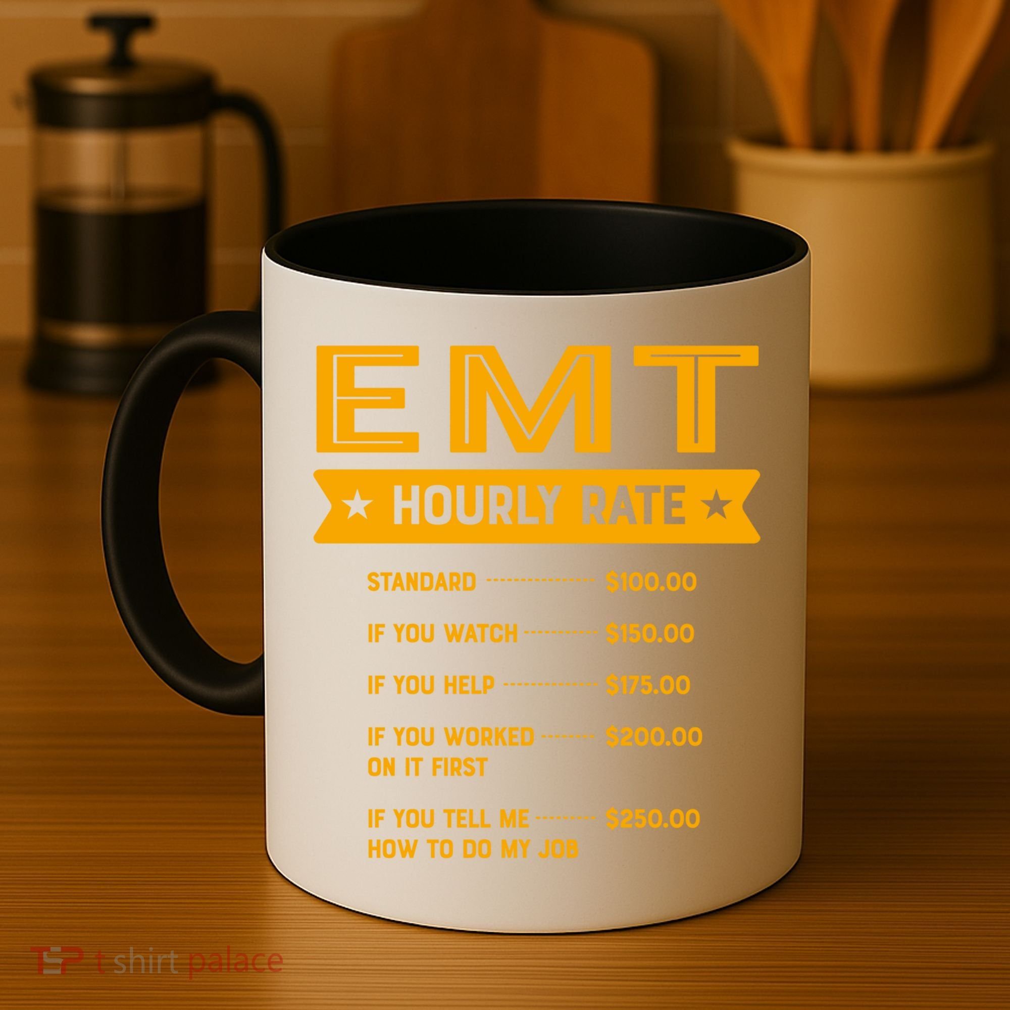 Emt Hourly Rate Labour Day Paramedic Workers Day Gift Coffee Mug