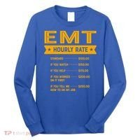 Emt Hourly Rate Labour Day Paramedic Workers Day Gift Long Sleeve Shirt thumb 0