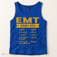 Emt Hourly Rate Labour Day Paramedic Workers Day Gift Tank Top thumb 2