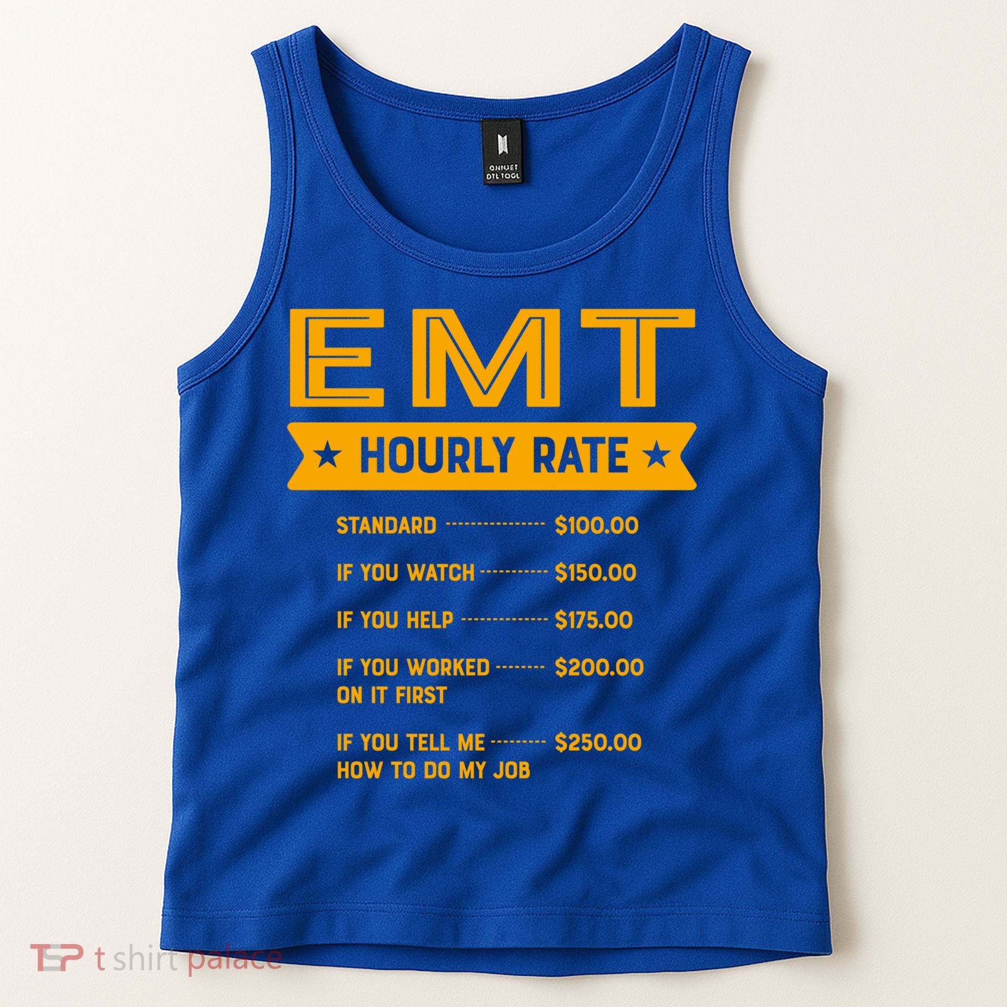 Emt Hourly Rate Labour Day Paramedic Workers Day Gift Tank Top
