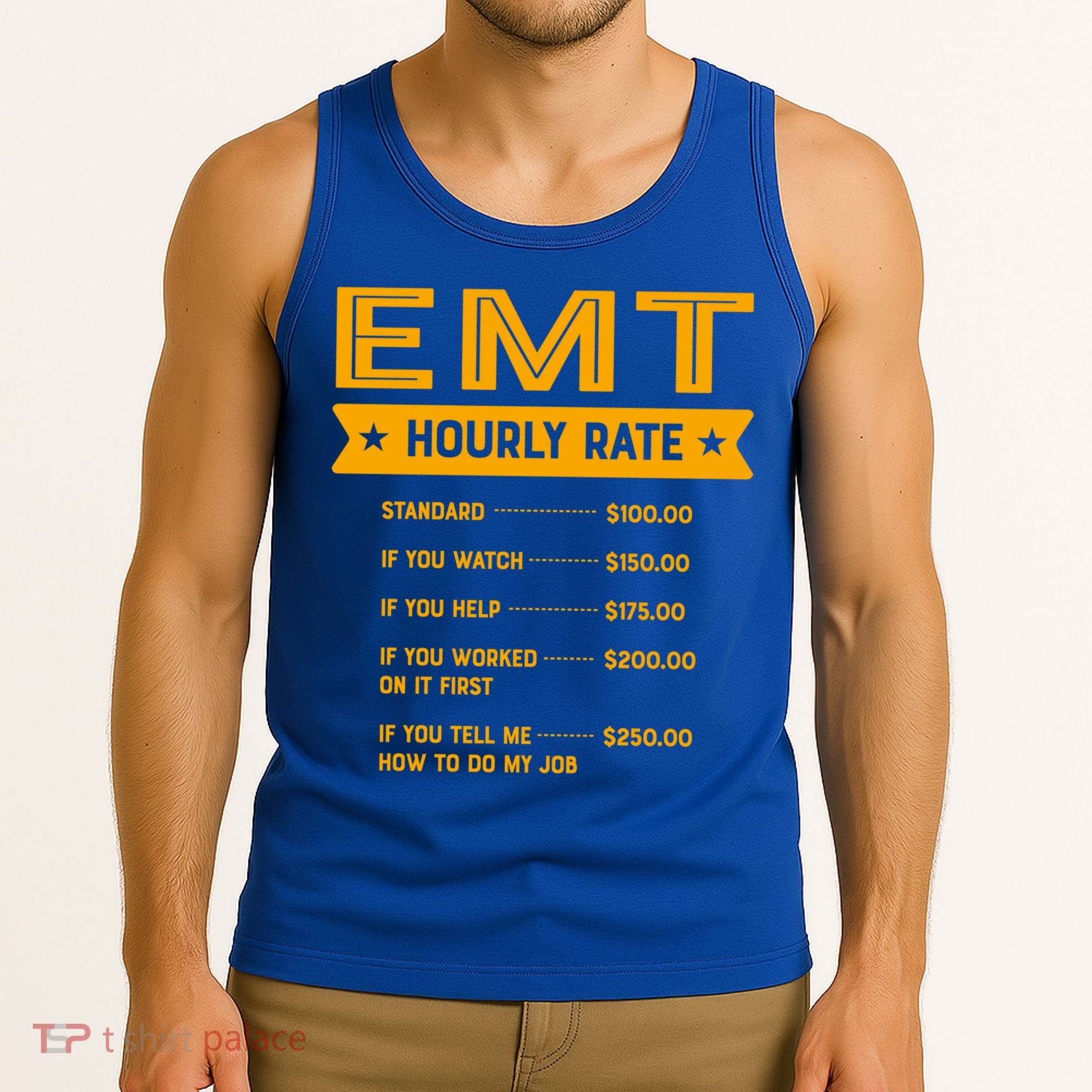 Emt Hourly Rate Labour Day Paramedic Workers Day Gift Tank Top