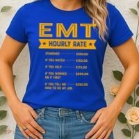 Emt Hourly Rate Labour Day Paramedic Workers Day Gift Women's T-Shirt thumb 2