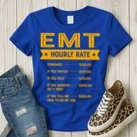 Emt Hourly Rate Labour Day Paramedic Workers Day Gift Women's T-Shirt thumb 3