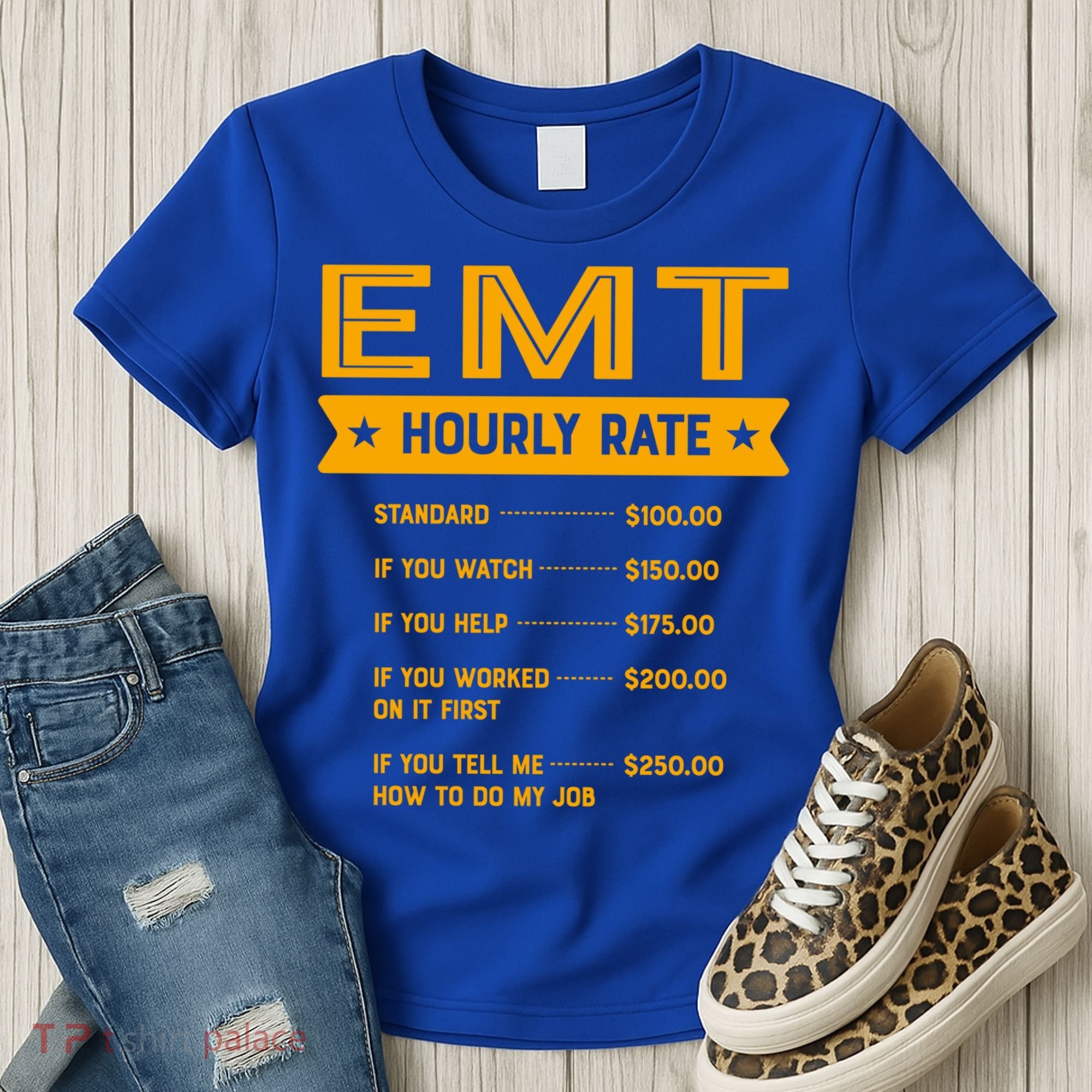 Emt Hourly Rate Labour Day Paramedic Workers Day Gift Women's T-Shirt
