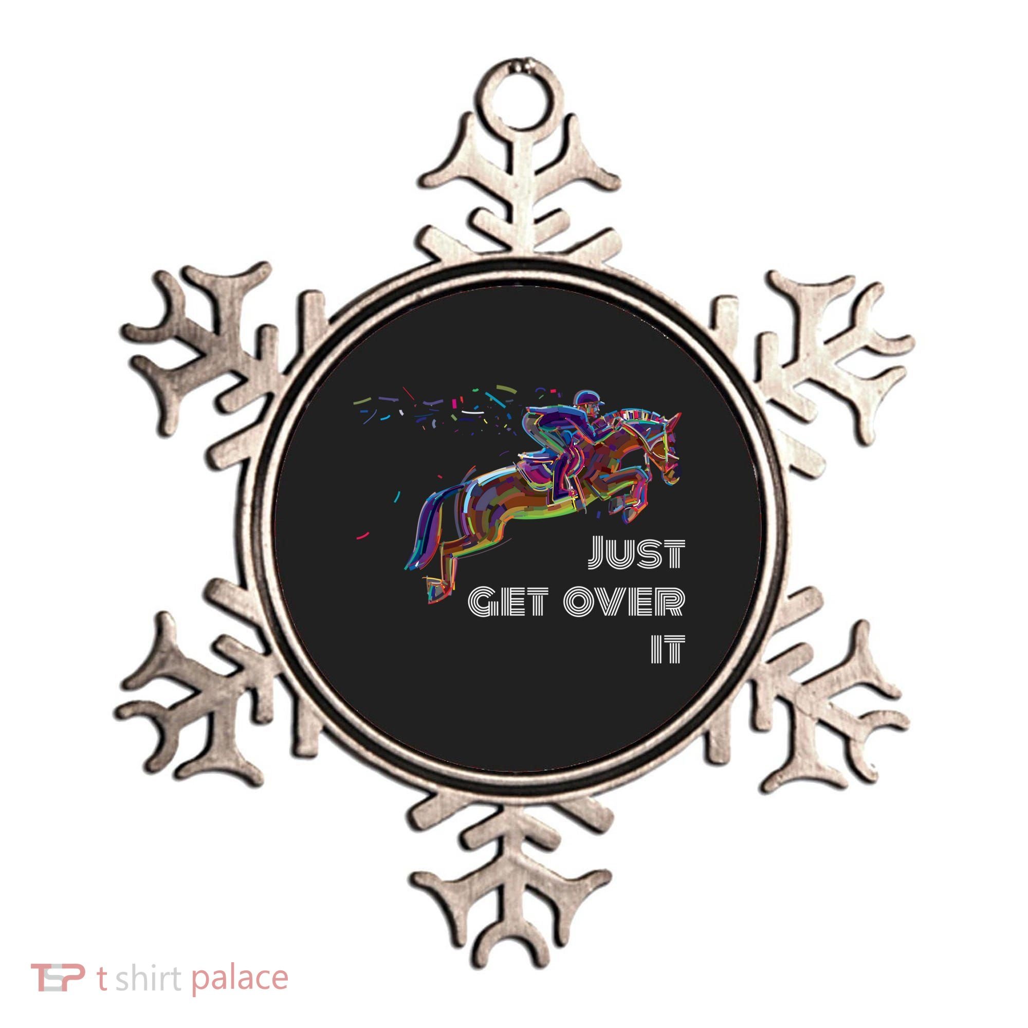 English Horse Show Jumping Just Get Over It Meaningful Gift Ornament