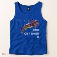 English Horse Show Jumping Just Get Over It Meaningful Gift Tank Top thumb 2