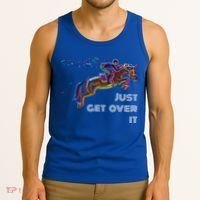 English Horse Show Jumping Just Get Over It Meaningful Gift Tank Top thumb 3