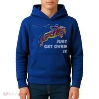 English Horse Show Jumping Just Get Over It Meaningful Gift Kids Hoodie thumb 4