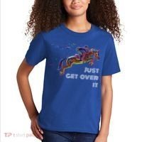 English Horse Show Jumping Just Get Over It Meaningful Gift Kids T-Shirt thumb 2