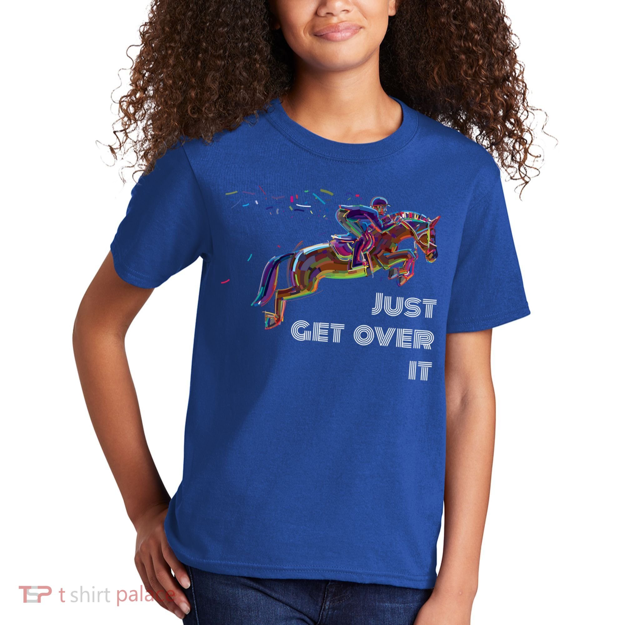 English Horse Show Jumping Just Get Over It Meaningful Gift Kids T-Shirt