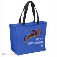 English Horse Show Jumping Just Get Over It Meaningful Gift Tote Bag thumb 2