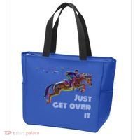 English Horse Show Jumping Just Get Over It Meaningful Gift Tote Bag thumb 3