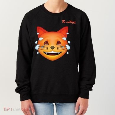 Emoji Heated Sweating Cat Face Women's Sweatshirt