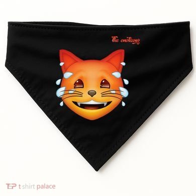 Emoji Heated Sweating Cat Face USA-Made Doggie Bandana