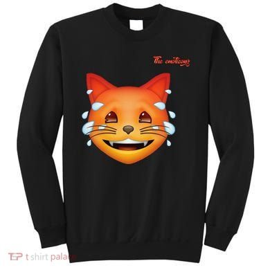 Emoji Heated Sweating Cat Face Sweatshirt