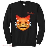 Emoji Heated Sweating Cat Face Sweatshirt thumb 0