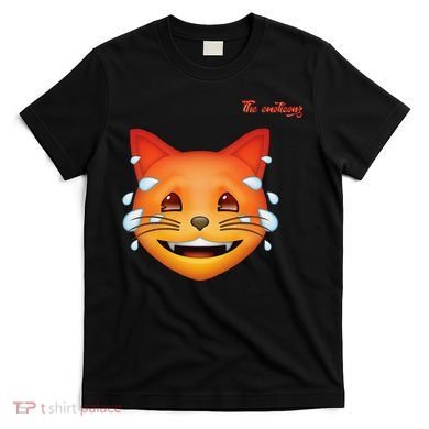 Emoji Heated Sweating Cat Face T-Shirt