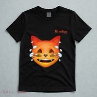 Emoji Heated Sweating Cat Face T-Shirt thumb 5