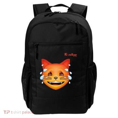 Emoji Heated Sweating Cat Face Backpack