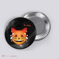 Emoji Heated Sweating Cat Face Button thumb 0