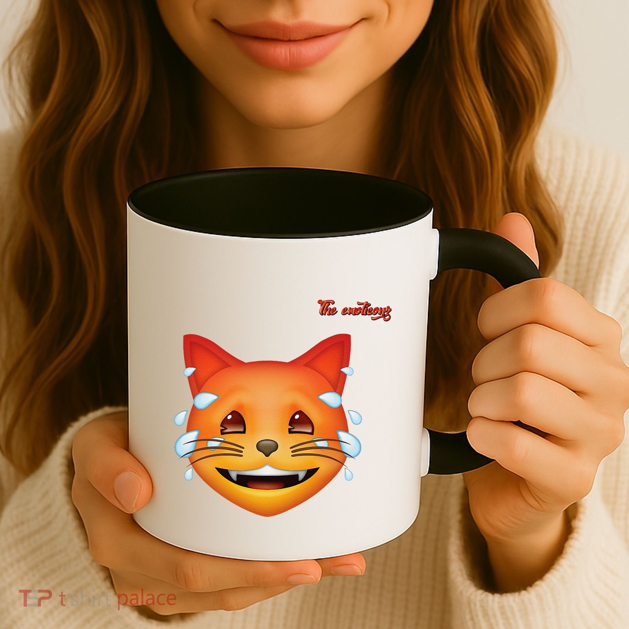 Emoji Heated Sweating Cat Face Coffee Mug