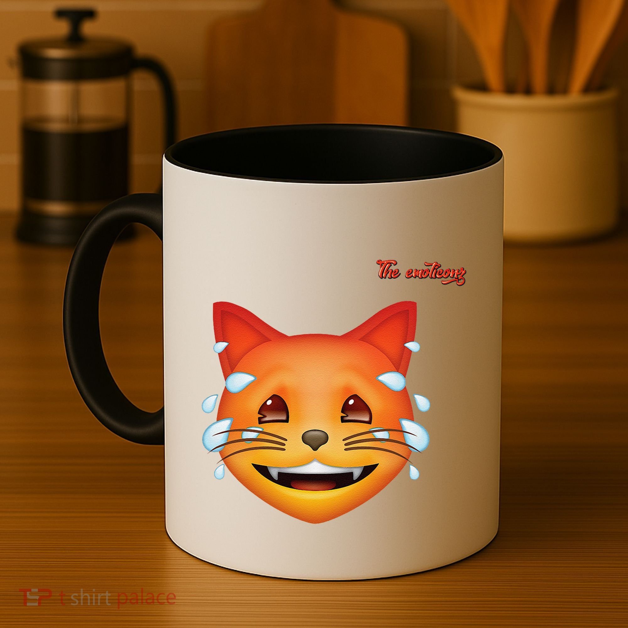 Emoji Heated Sweating Cat Face Coffee Mug