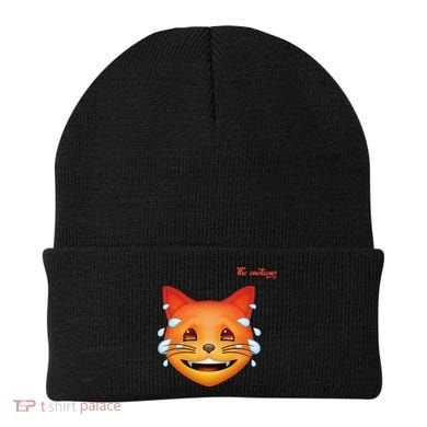 Emoji Heated Sweating Cat Face Beanie