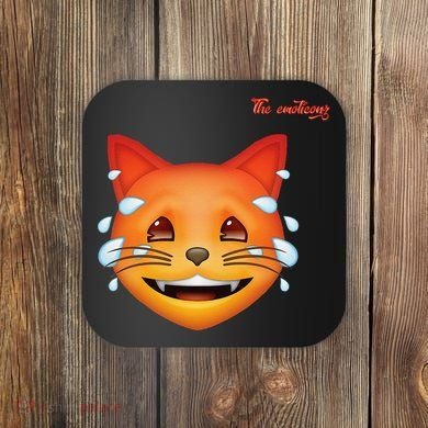 Emoji Heated Sweating Cat Face Coaster