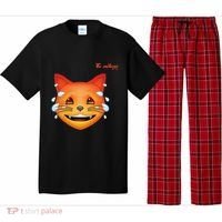 Emoji Heated Sweating Cat Face Pajama Set thumb 0
