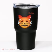 Emoji Heated Sweating Cat Face Tumbler thumb 0