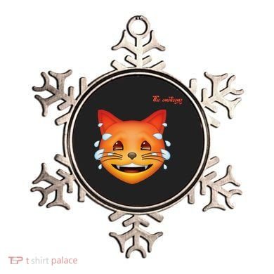 Emoji Heated Sweating Cat Face Ornament