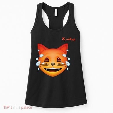 Emoji Heated Sweating Cat Face Women's Tank Top