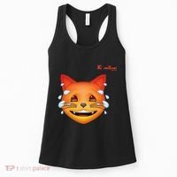 Emoji Heated Sweating Cat Face Women's Tank Top thumb 0