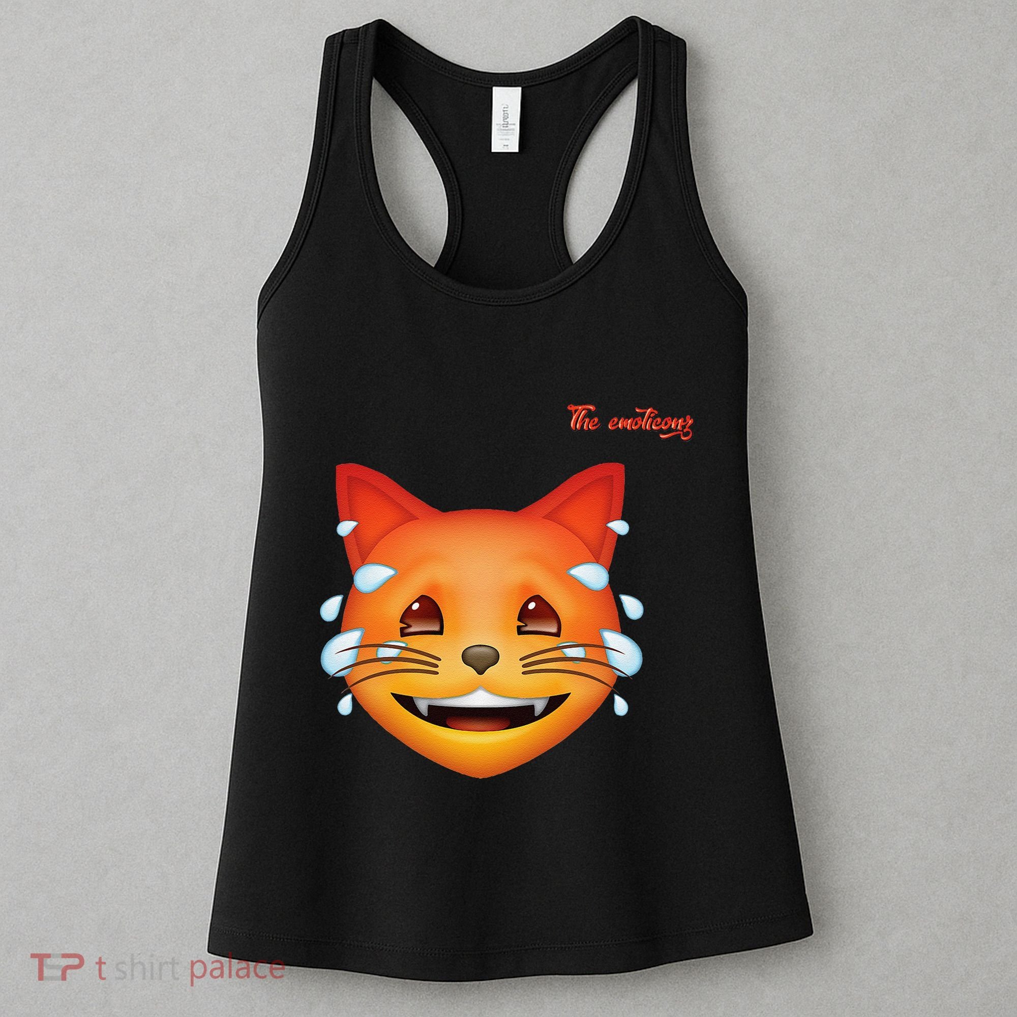 Emoji Heated Sweating Cat Face Women's Tank Top