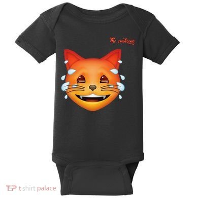 Emoji Heated Sweating Cat Face Baby Bodysuit