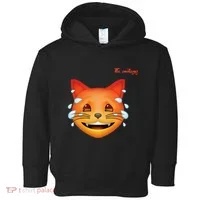 Emoji Heated Sweating Cat Face Toddler Hoodie thumb 0