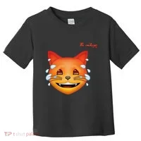 Emoji Heated Sweating Cat Face Toddler T-Shirt thumb 0
