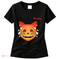 Emoji Heated Sweating Cat Face Women's T-Shirt thumb 0