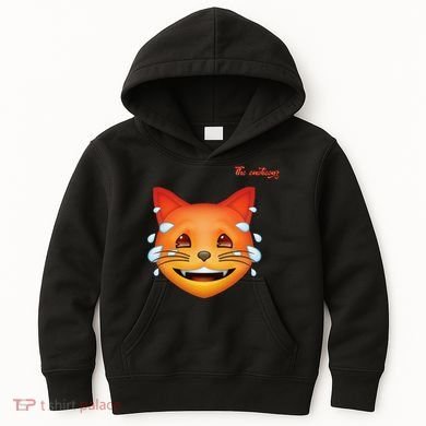 Emoji Heated Sweating Cat Face Kids Hoodie