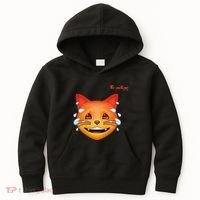 Emoji Heated Sweating Cat Face Kids Hoodie thumb 0