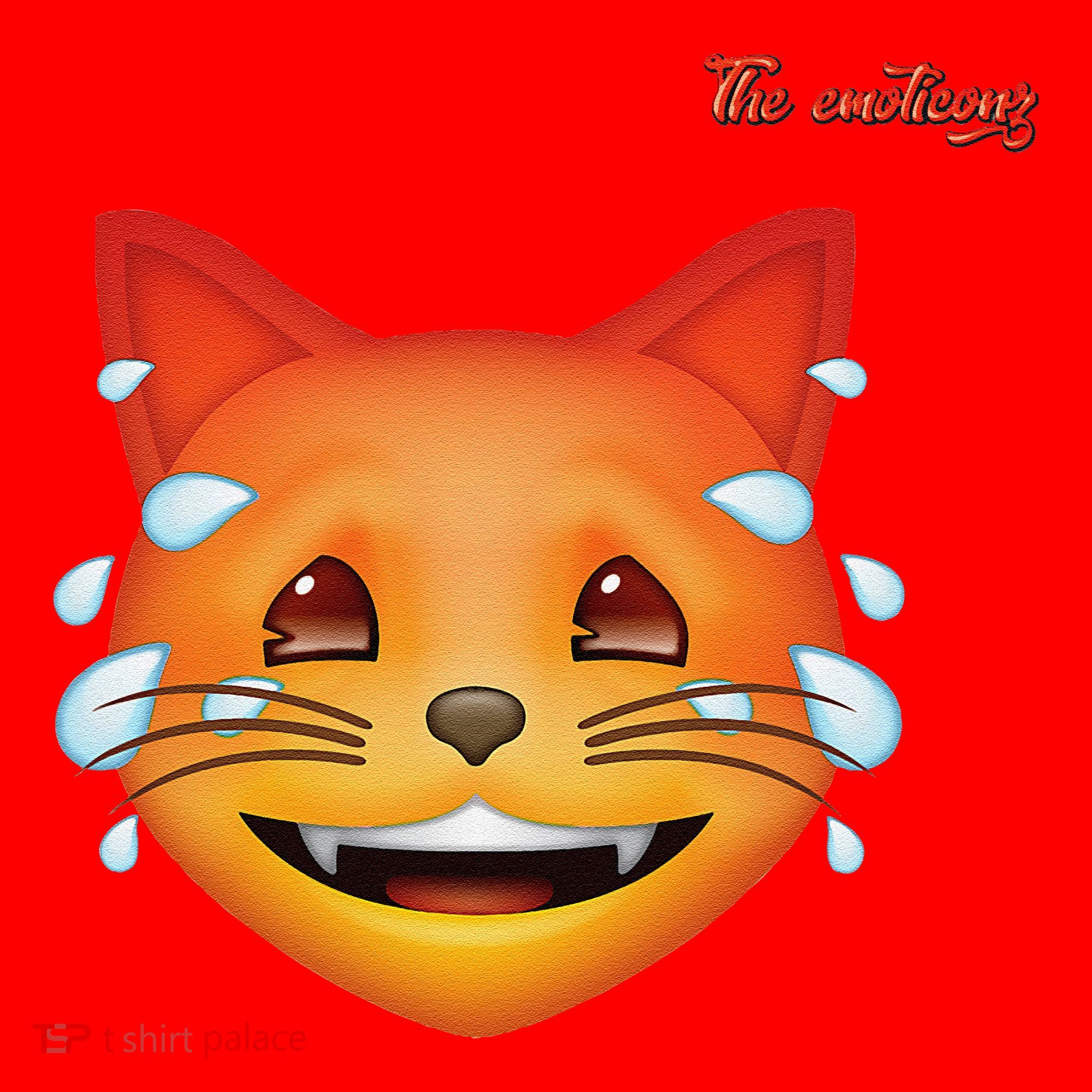 Emoji Heated Sweating Cat Face Santa Hat