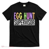 Egg Hunt Supervisor Egg Hunting Squad Moms Adult Easter T-Shirt thumb 0