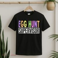 Egg Hunt Supervisor Egg Hunting Squad Moms Adult Easter T-Shirt thumb 2