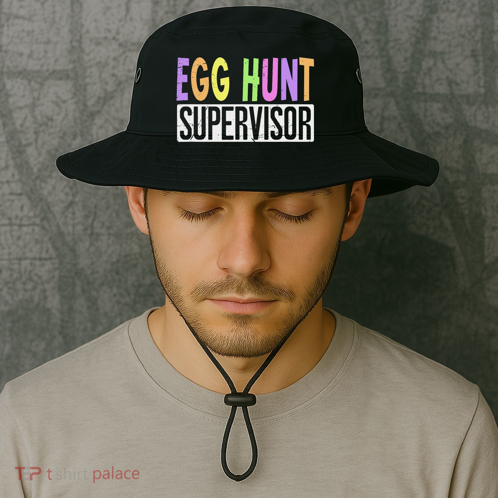 Egg Hunt Supervisor Egg Hunting Squad Moms Adult Easter Bucket Hat