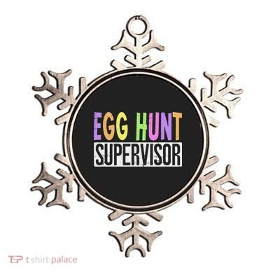 Egg Hunt Supervisor Egg Hunting Squad Moms Adult Easter Ornament