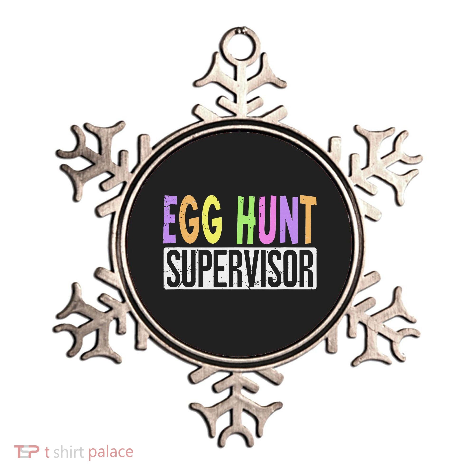 Egg Hunt Supervisor Egg Hunting Squad Moms Adult Easter Ornament