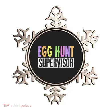Egg Hunt Supervisor Egg Hunting Squad Moms Adult Easter Ornament